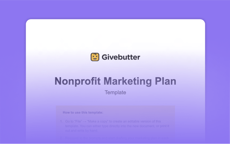 Build a comprehensive nonprofit marketing plan with this customizable template